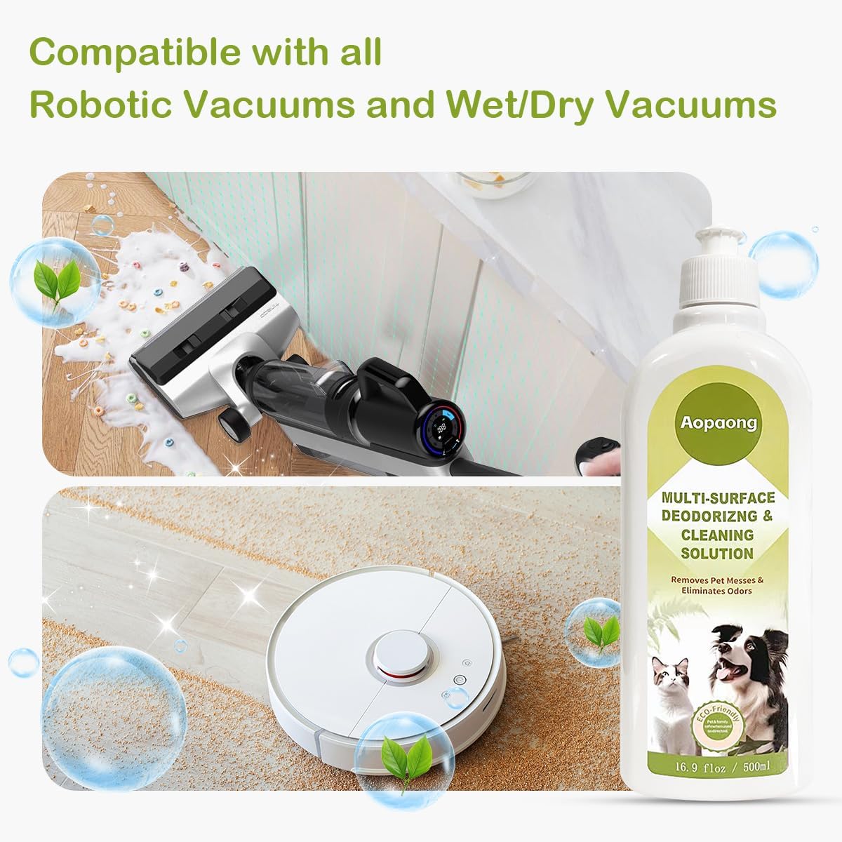 Floor Cleaning Solution for Robot Vacuum & Mop, Fresh Scent