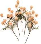 Floroom 5pcs Light Taupe Faux Silk Mums Artificial Flowers, Bulk Fake Small Mini Chrysanthemums with Stems for DIY Wedding Centerpieces Floral Arrangements Vase Fillers Home Decorations