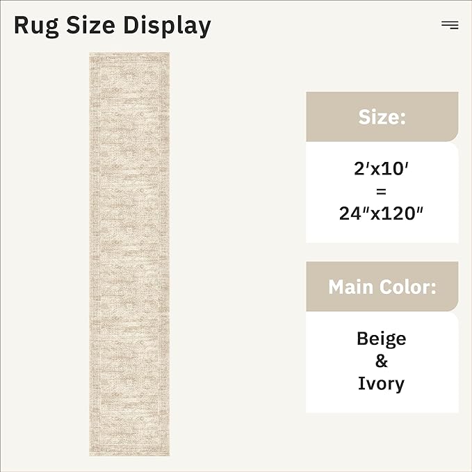 Runner Rug 2'x10' Washable Non-Slip Runner Rugs - Image 4