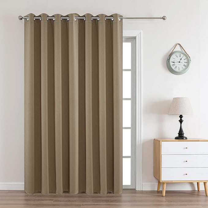 Joydeco Khaki Custom Solid Single Blackout Curtain by JOYDECO