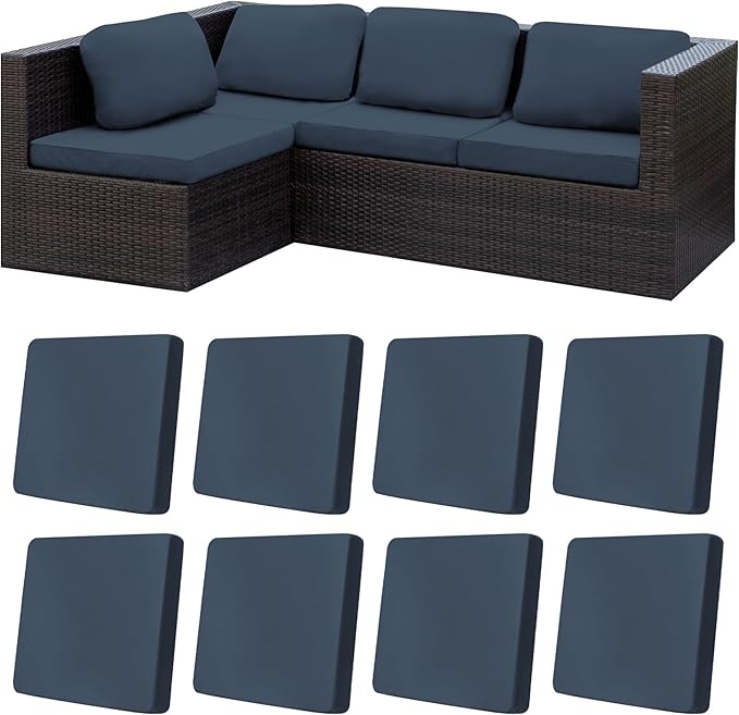 8Pcs Stretch Patio Cushion Covers, Outdoor Couch Covers Replacement, Outdoor by BIETYONE