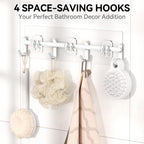 YASONIC Shower Caddy Adhesive, Rustproof Shower Shelves for Inside Shower