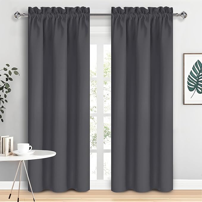 DWCN Blackout Curtains for Bedroom 84 inches Long 2 Panels Set, Solid Thermal by DWCN