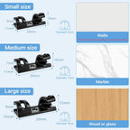VIPMOON 70PCS Self-Adhesive Cable Clips, Cable Management Clips, L Black