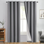 Yakamok 100% Blackout Curtain Panels 84 inches Cold and Light Blocking Drapes by Yakamok