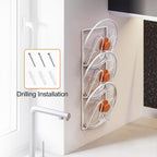 Durmmur 2 Pack Pot Lid Organizer, 6-Tier Lid Holder for Cabinet Door & Wall