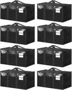 ukeetap 8 Pack Extra Large Clothes Storage Bins with Lids, Clear