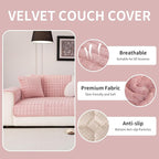 Velvet Couch Cover, Washable Sectional Sofa Cover, Anti Slip Sofa Slipcover - Image 2