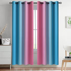 Yakamok Ombre Pink and Blue Curtains by Yakamok