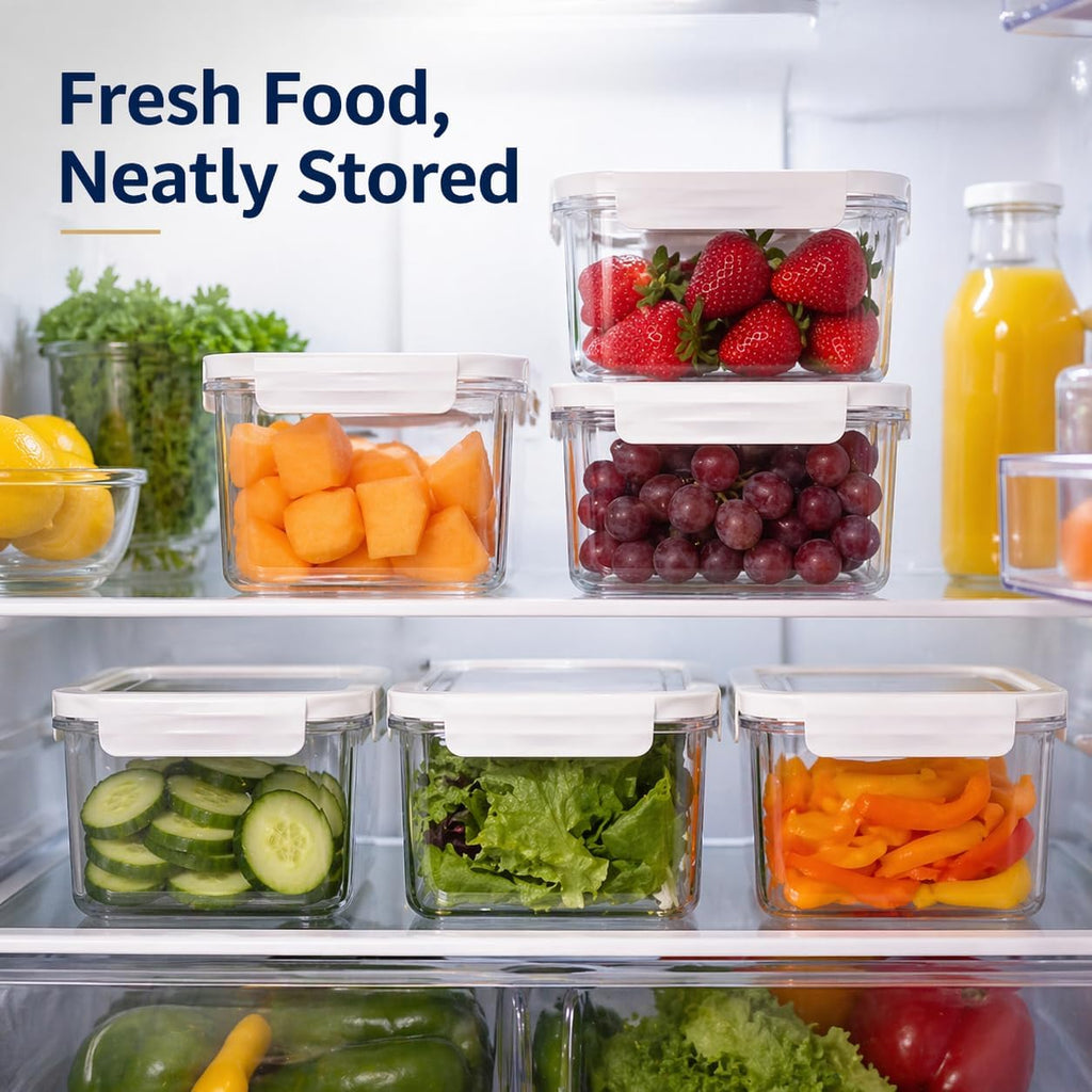 Kitchen Storage Containers, Set of 6, Food Organization and Storage Solution