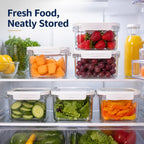 Kitchen Storage Containers, Set of 6, Food Organization and Storage Solution