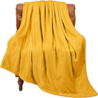 BEDELITE Fleece Blanket Twin Size Yellow Throw Blanket by BEDELITE