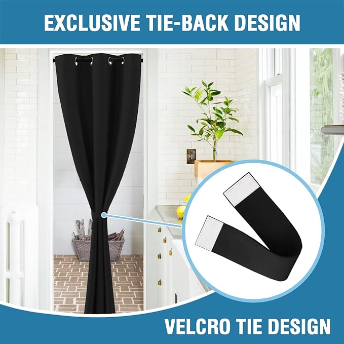 H.VERSAILTEX Doorway Curtain Blackout Closet Door Curtain Room Divider Window - Image 7