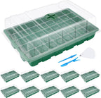 MIXC 10Pack Seed Starter Tray, 400Cell Mini Propagator Greenhouse Grow Kit