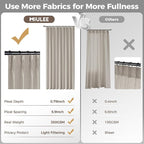 MIULEE Pinch Pleated Thick Linen Curtains 84 Inches Long 2 Panels - Image 6