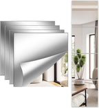Full Length Wall Unbreakable Mirror Tiles12'' x 12'' x 4PCS