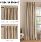 MIULEE Velvet Curtains 96 inches 2 Panels - Image 2