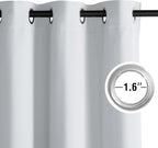 NICETOWN Room Darkening Draperies Curtains Panels, 2 Panels Greyish White W52 x - Image 3