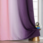 Pink and Purple Curtains 45 Inch Length 2 panels, Full Light Blocking Ombre - Image 6