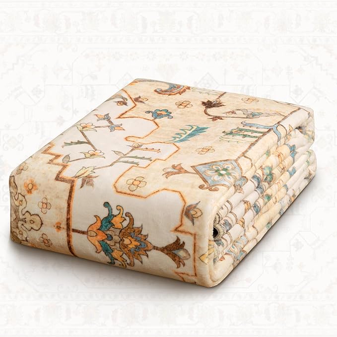 SERISSA Boho Area Rug 5x7 Light Yellow, Washable Large Rugs - Image 5