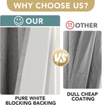 H.VERSAILTEX Linen Curtains 100% Blackout Curtains - Image 3