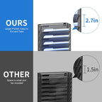 OUTWOLF Hanging Wall File Organizer with Hooks, 12 Tier Vertical Wall Mount File Holder, File Folder Wall Organizer for Office