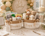 Large Book Storage Basket - 15 x 11 x 9 Book Bin