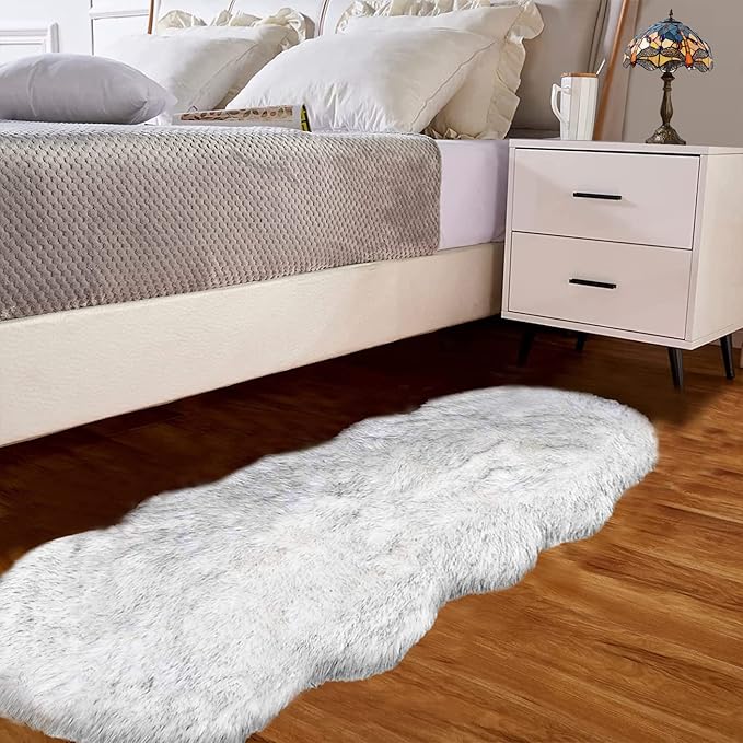 Goolela Faux Sheepskin Rug 2x6 Fluffy Fuzzy Furry Runner by Goolela