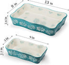 Baking Dish Casserole Dish Ceramic Lasagna Pan 2-Pcs Bakeware Sets Baking Dishes Baking Set Baking Dish Set