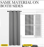 NICETOWN Silver Grey Room Darkening Curtain Panels 86" Long - Image 6
