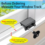 ZRFCXE Window Locks, 4 Pack for Horizontal & Vertical Sliding Windows