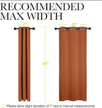 NICETOWN Burnt Orange Window Curtains Blackout Drapes, Thermal Insulated Solid - Image 7
