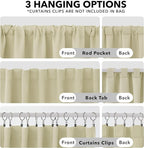 Deconovo Blackout Curtains, Thermal Insulated, W52 x L72 2 Panels, Back Tab - Image 3