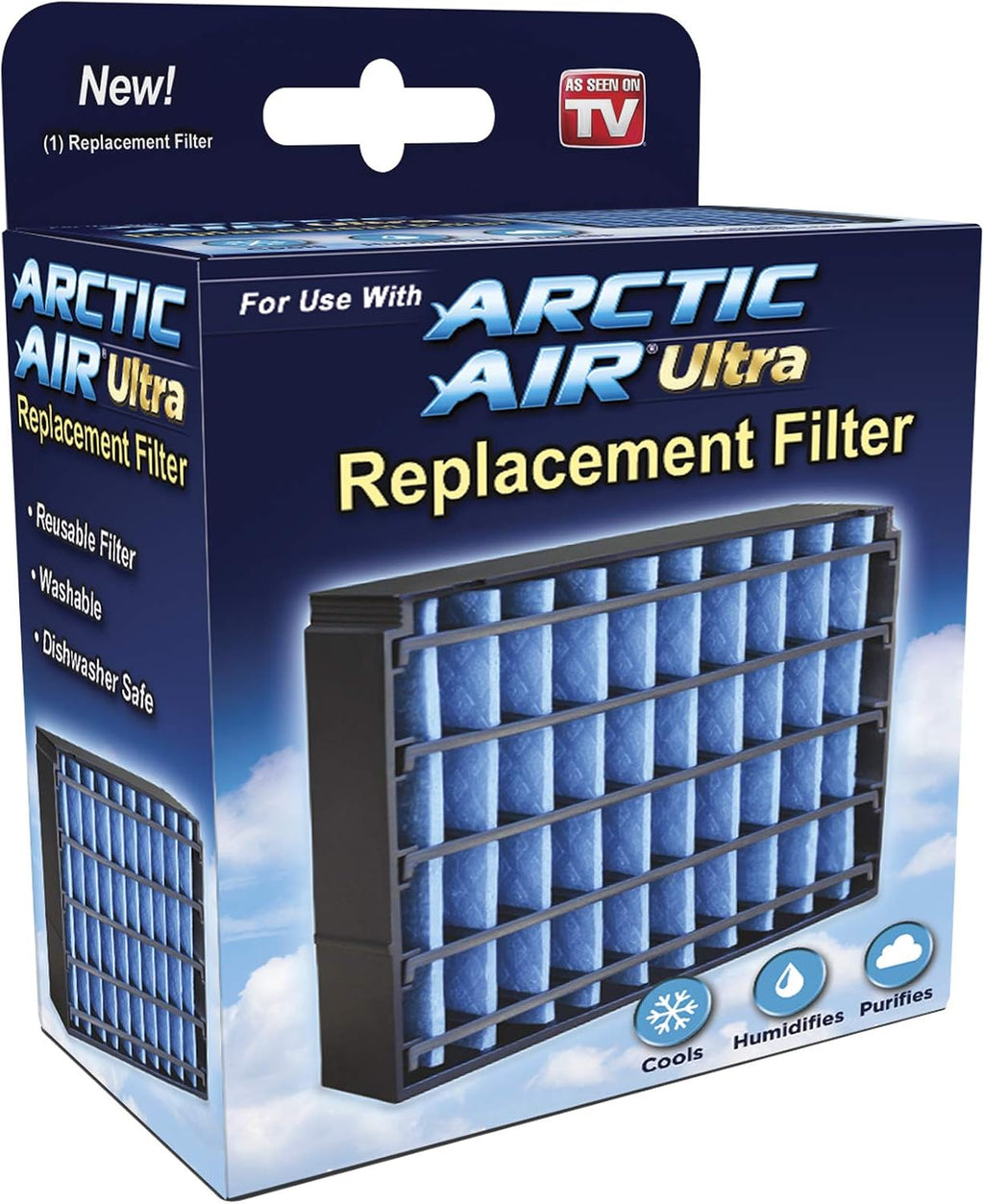 Ontel AAUF-MC12/4 Arctic Air Ultra Filter, 1 Count (Pack of 1), Blue