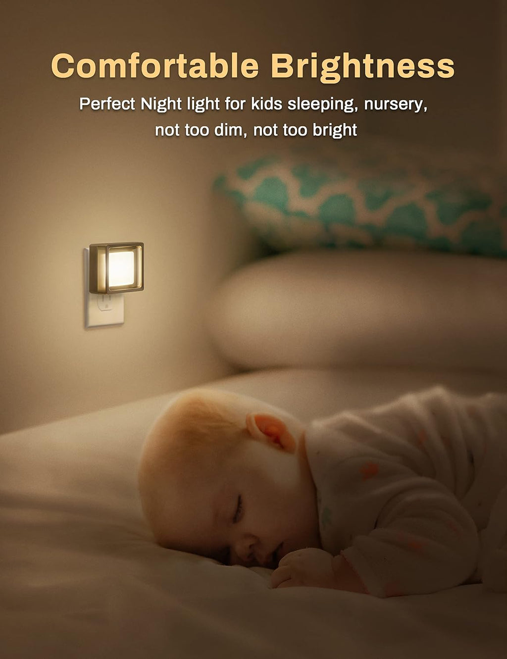 DORESshop LED Night Light,Night Lights Plug Into Wall [2 Pack],3000K