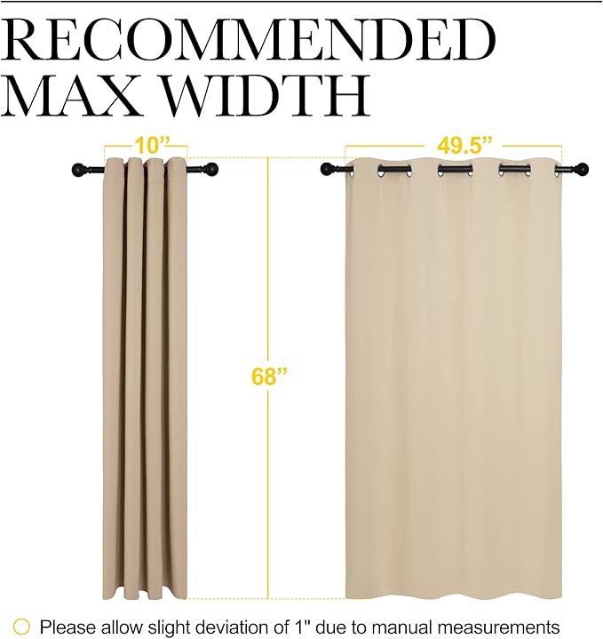 NICETOWN Room Darkening Curtain Panels - Image 7
