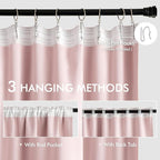 MIULEE Baby Pink Back Tab Blackout Curtains 120 Inch Long 2 Panels Set - Image 3