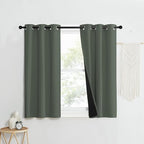 NICETOWN 100% Blackout Curtains 40" Long, Pair of Energy Smart & Noise Blocking by NICETOWN
