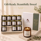 YINUO LIGHT 12 Scented Candles Gift Set, Soy Wax, Amber Glass, 3.5 oz