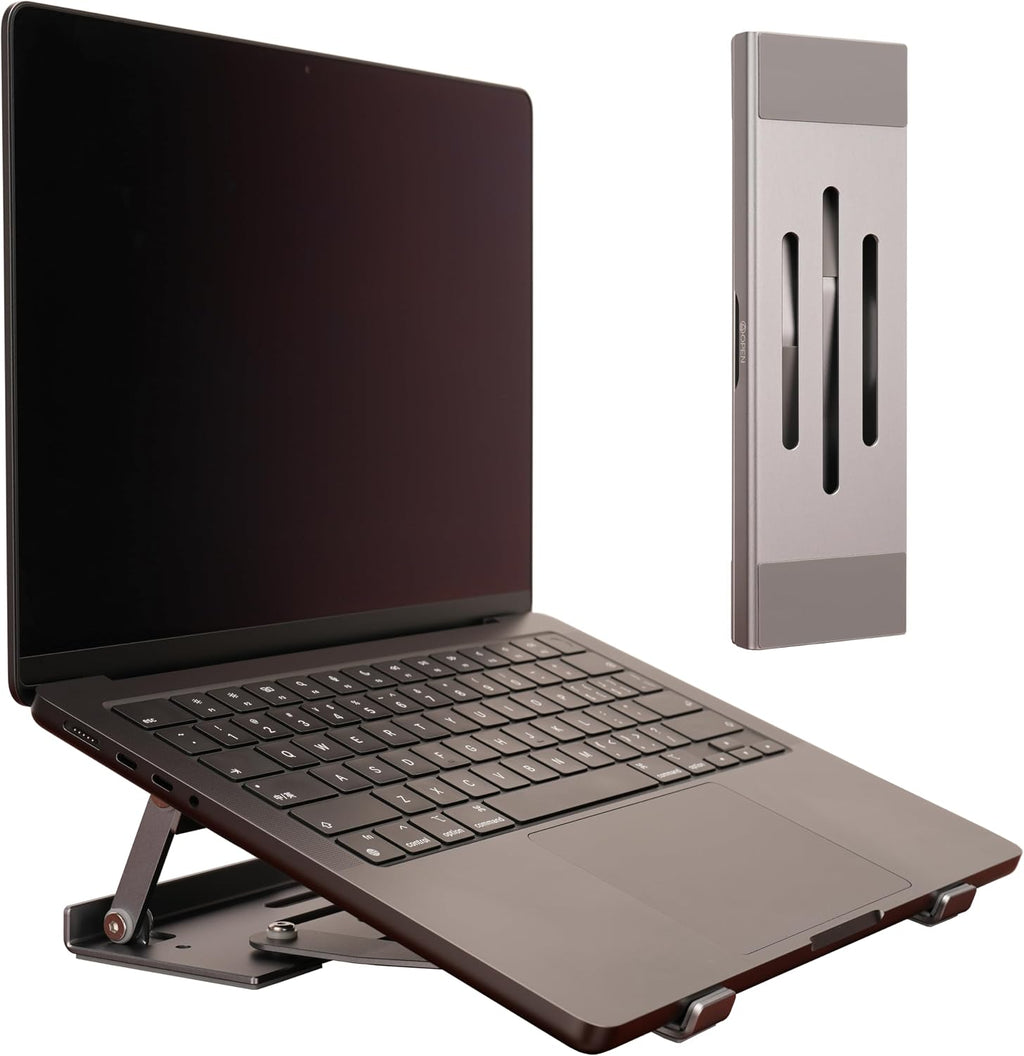 3-in-1 Foldable Aluminum Laptop Stand with Storage Box, 10-16 Inch