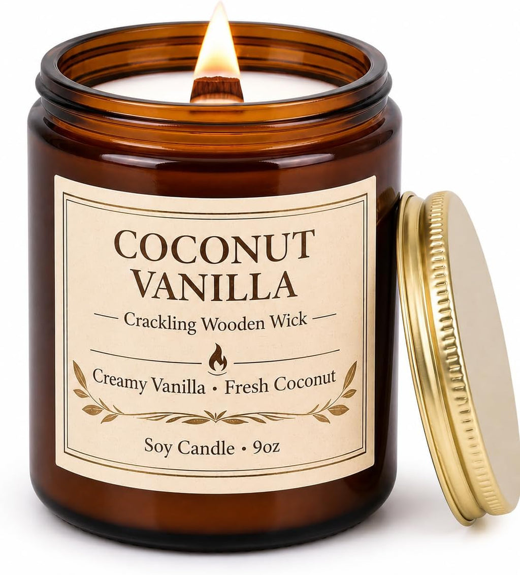 Fall Scented Candles Gift Set, 2 Pack 9oz, Pumpkin Chai & Balsam Cedar