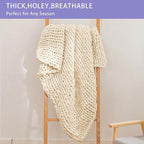 Bigacogo Chunky Knit Throw Blanket - Image 4