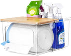 iCASA Trash Bag Dispenser Dishwasher Pods Container Under Sink Organizer