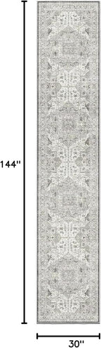 Madane Hallway Runner Rug 2'6''x12' Kitchen Runner, Non Slip Vintage Runners - Image 2