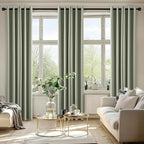MIULEE Sage Green Blackout Curtains - Image 6