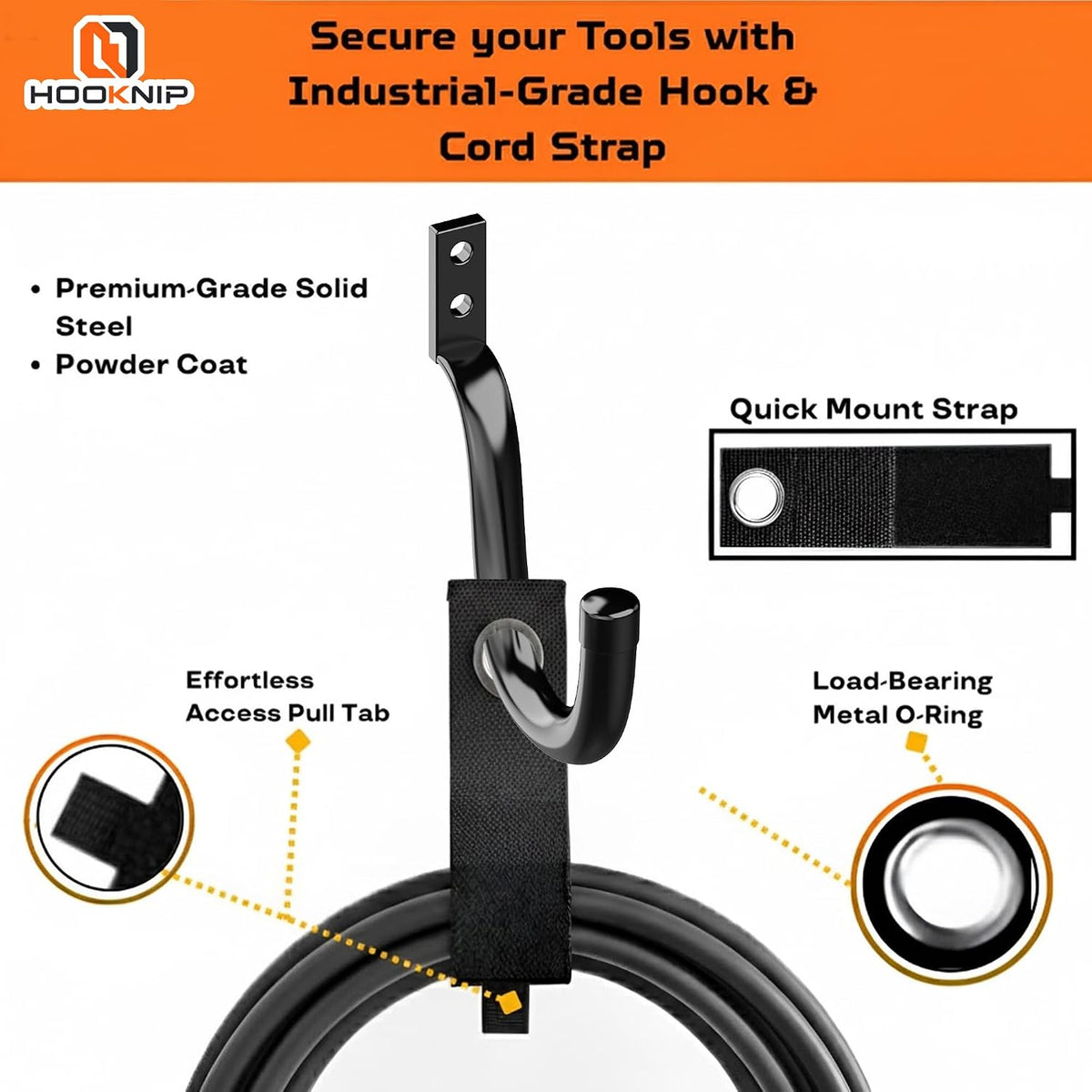 20 Pack Heavy Duty Garage Hooks, Wall Mounted Tool Hangers