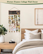 Bikoney Picture Frames Collage Photo Hanging Display with Chalkboard