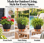 2 Pack 10 inch Plant Pots, Plastic Self Watering Planters