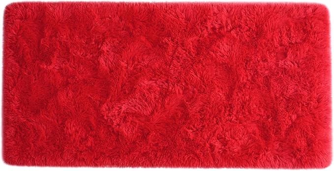 Amearea Shag Fluffy Small Rug, 2x4 Feet Throw Rugs - Image 9