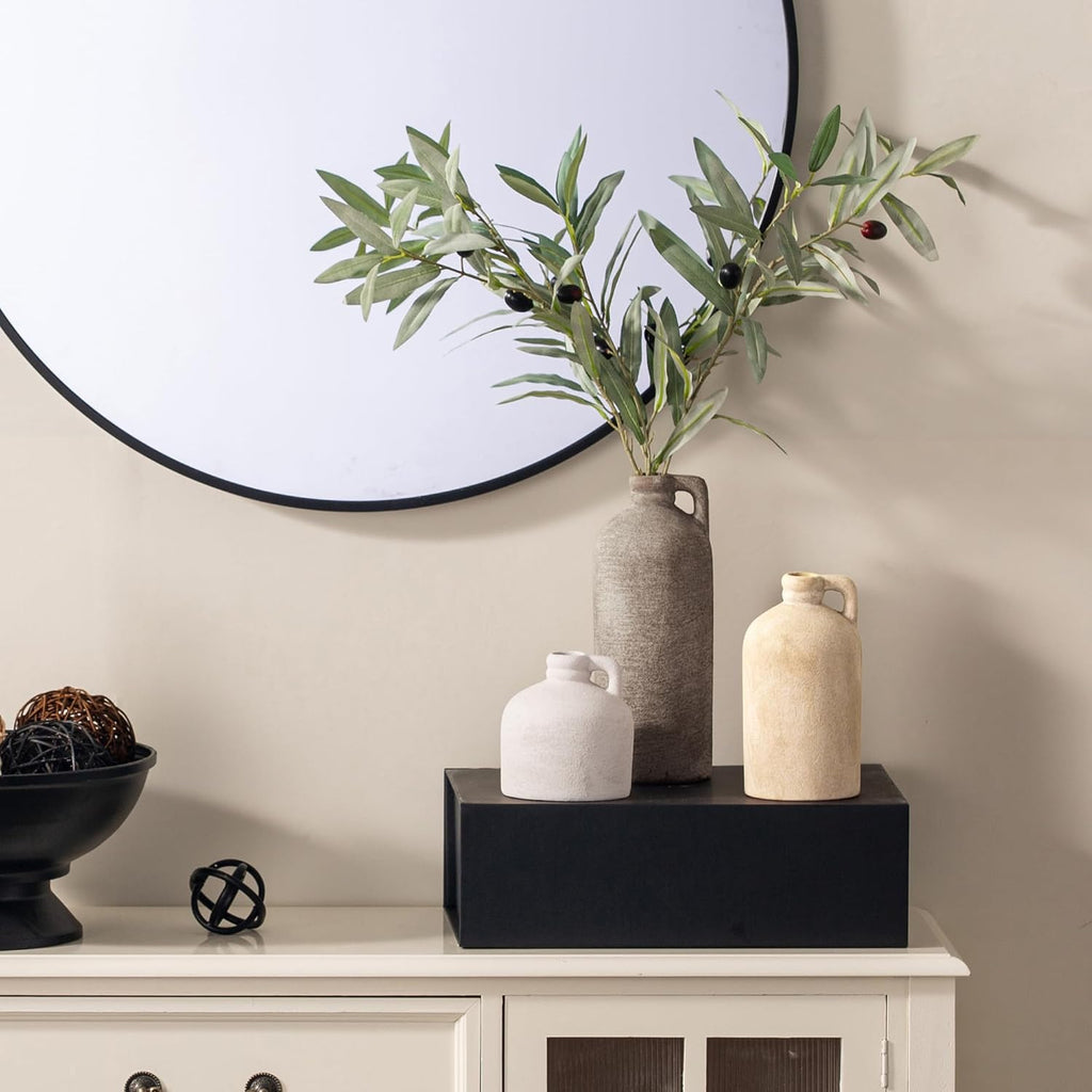 Vanselia Ceramic Vase Set of 3 Home Decor Living Room Table Decorations